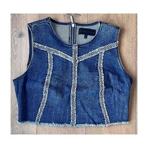 Kendall + Kylie | sleeveless denim crop top